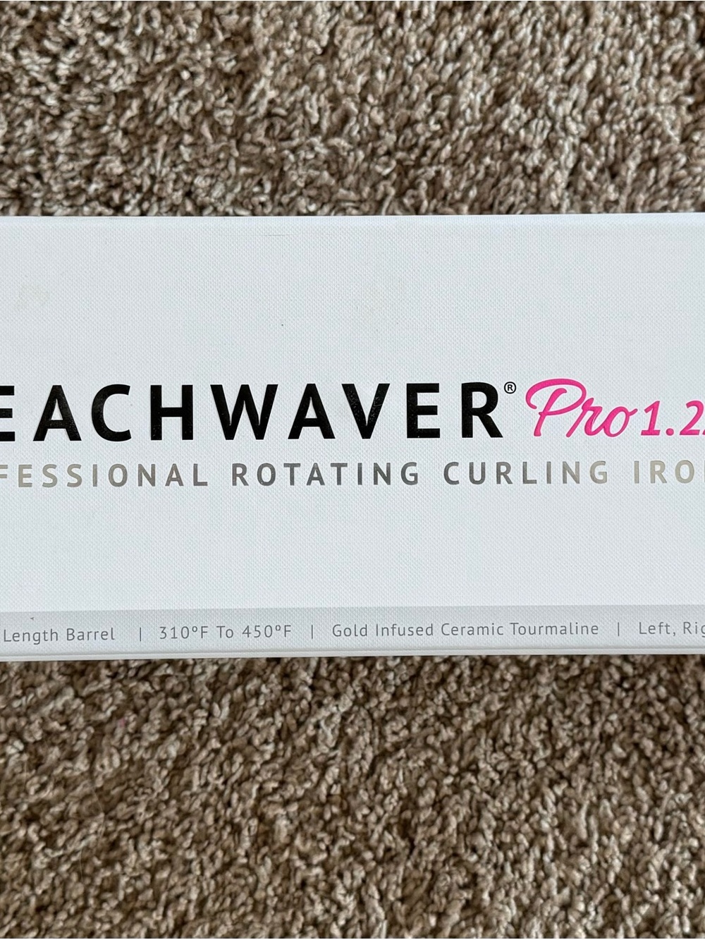 Beachwaver Pro 1.25" Rotating Curling Iron - White/Pink